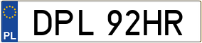 Trailer License Plate